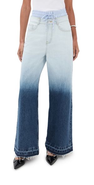 Monse Bleached Double Waistband Jeans Indigo 4