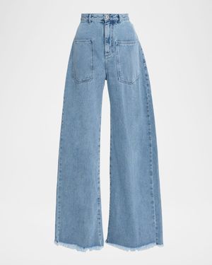 Patch-Pocket Boyfriend Jeans