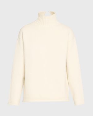 Turtleneck Textured Cashmere Sweater
