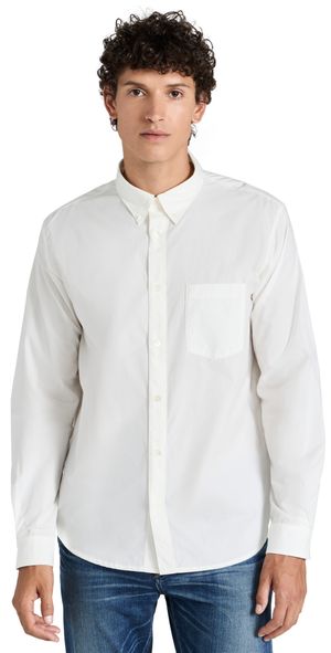 A. P.C. Edouard Poplin Button Down Shirt White S