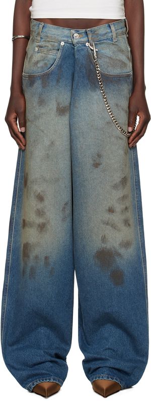 LU'U DAN Blue Kriss Kross Jeans