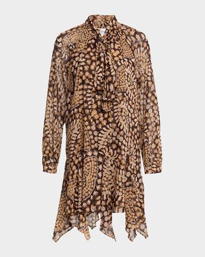 Daisy Paisley Cindy Handkerchief Mini Dress