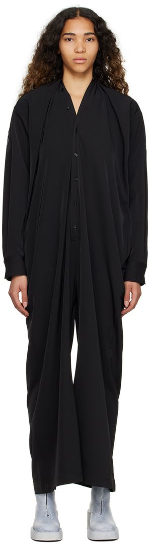 MM6 Maison Margiela Black Button Jumpsuit