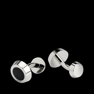 Boss - Boutons de manchette ronds en laiton - Taille Unique - Noir