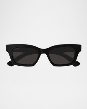 Logo Rectangular Cat-Eye Sunglasses