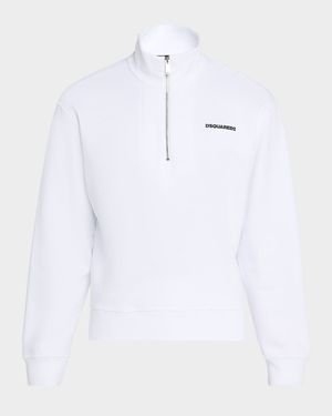 Men's Half-Zip Cotton Sweatshirt