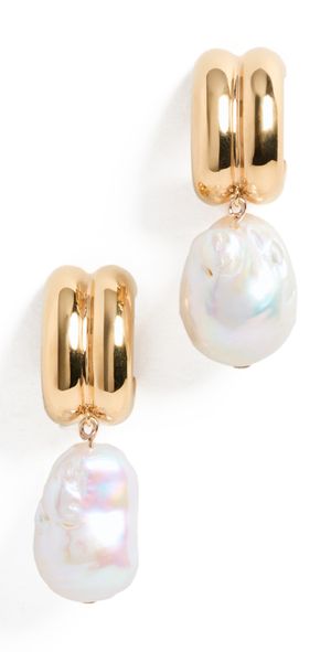 AGMES Baroque Juliette Earrings Gold Vermeil/Pearl One Size