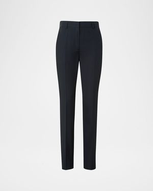 Flavin Cotton Poplin Tapered-Leg Ankle Pants