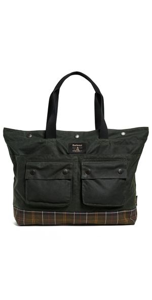 Barbour Barbour Field Wax Tote Bag Sage/Classic One Size