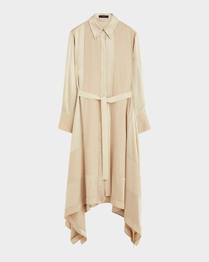 Cyprien Paneled Handkerchief Midi Shirtdress