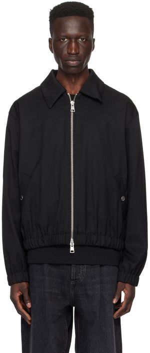 AMI Paris Black Ami De Cœur Bomber Jacket