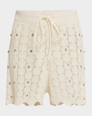 Joe Embellished Pointelle Shorts