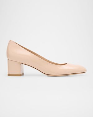 Maeve Patent Block-Heel Pumps