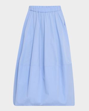 Cotton Midi Bubble Skirt