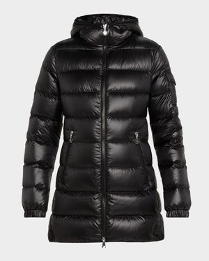 Glements Hooded Mid-Length Down Jacket