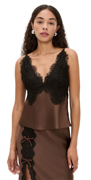 LoveShackFancy Elloryn Top Chocolate Brown XXL