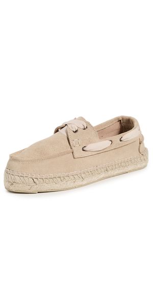 Manebi Boat Shoe Espadrilles Champagne Beige 37