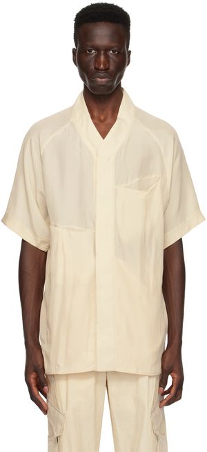 XLIM Chemise EP.5 02 blanc cassé exclusive à SSENSE