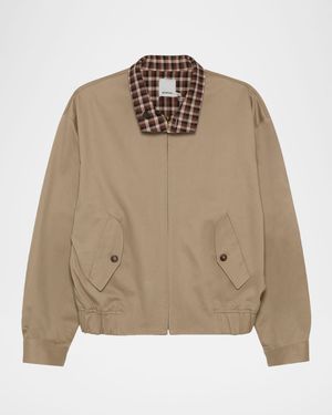 Men's Harrington Cotton Check-Lined Jacket
