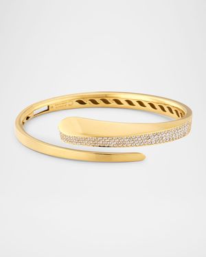 18K Yellow Gold Crivelli Diamond Bangle Bracelet