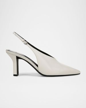 Devi Smooth Leather Slingback Pumps