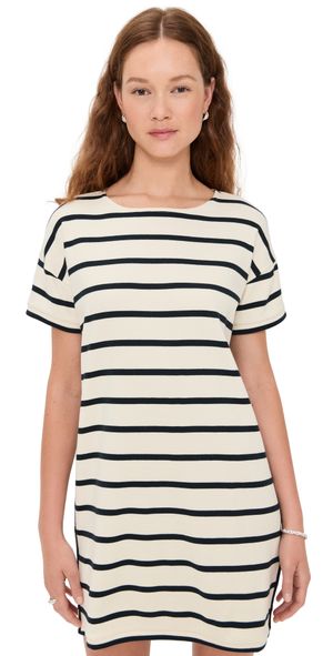 La Ligne Breton Dress Ecru/Navy XS
