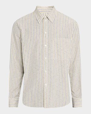 Men's Stripe Pocket Sport Shirt