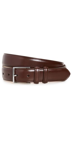 Paul Smith Leather Classic Suit Belt Chocolate 32