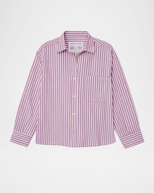 The Daily Striped Button-Front Shirt