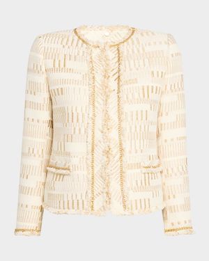 Kosta Metallic Chain-Trim Jacket