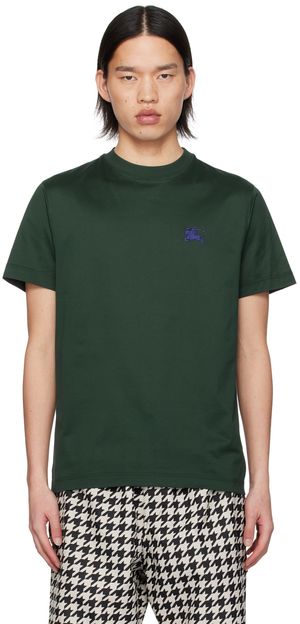 Burberry Green Embroidered T-Shirt
