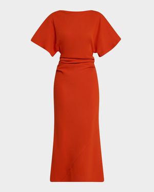 Amelie Ruched Midi Dress