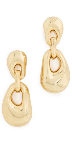 Madewell Double Sculpted Drop Earrings Antique Gold One Size