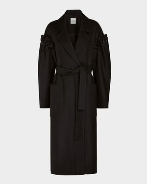 Zaria Embellished Wool Maxi Coat