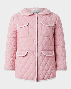 Girl's Two-Tone Quilted Jacket, Size 2-10