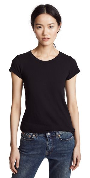 L'AGENCE Cory Crew Neck Tee Black M