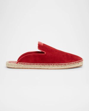 Men's Suede Espadrille Slides