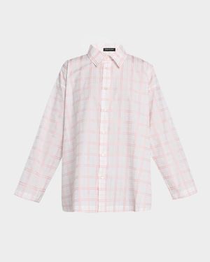 A-Line Plaid Cotton Shirt