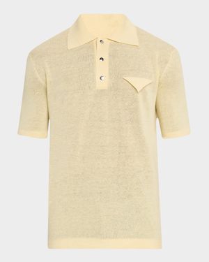 Men's Linen-Knit Polo