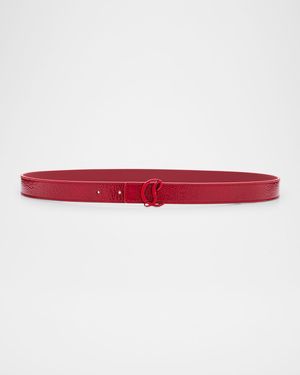 Loubi54 Reversible Belt in Patent and Smooth Leather