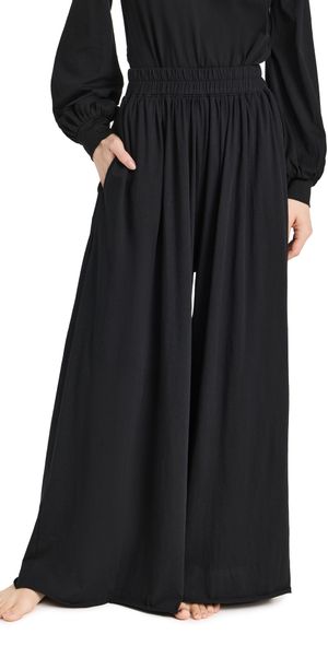 Lunya Pima Wide Leg Pants Immersed Black S