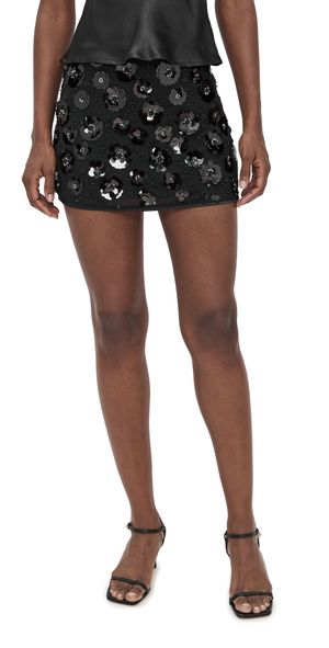 Bailey Rose Black Embellished Miniskirt Black M