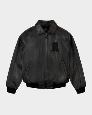 Men's Icon Leather Bomber Jacket