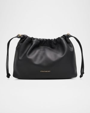 Charlotte Midi Nappa Leather Drawstring Bag