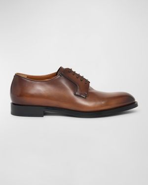 Men's Leather Lace-Up Derby Loafers