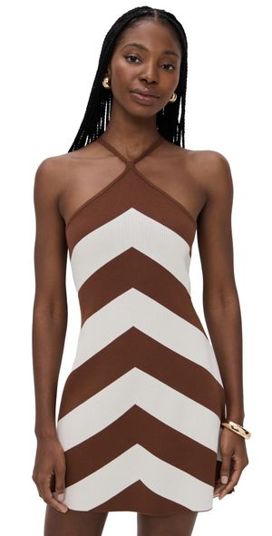 Cult Gaia Nelson Dress Large Saddle Stripe M