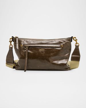 Nessah Zip Leather Shoulder Bag
