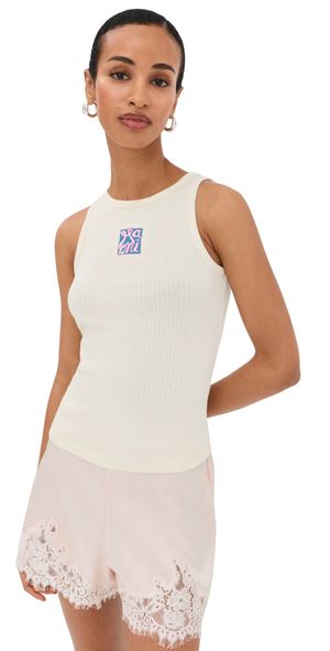 Marni Ribbed Tank Top Bone 38