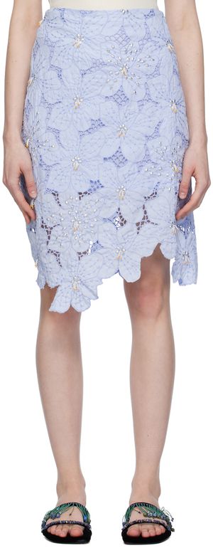 Wales Bonner Blue Constellation Midi Skirt