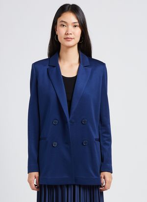 Max&co. - Blazer en sergé de jersey - Taille L - Bleu